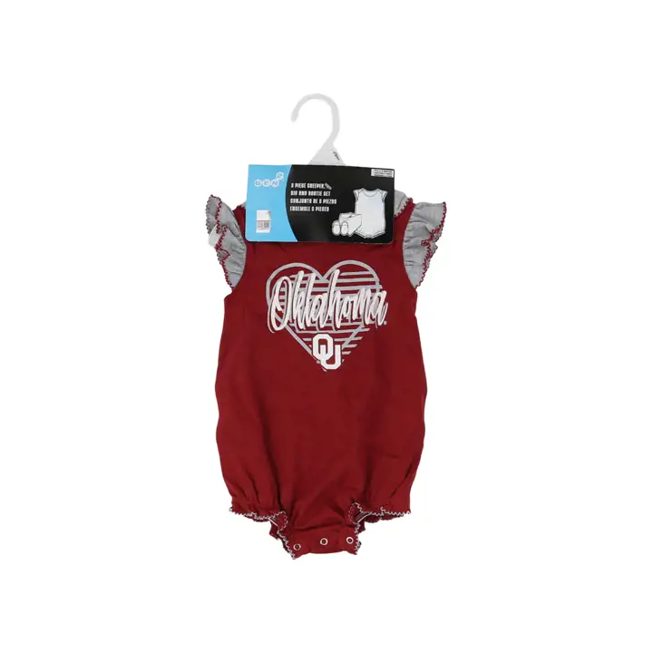 Ensemble bavoir et chaussons Oklahoma Sooners NCAA NB Girls All The Love