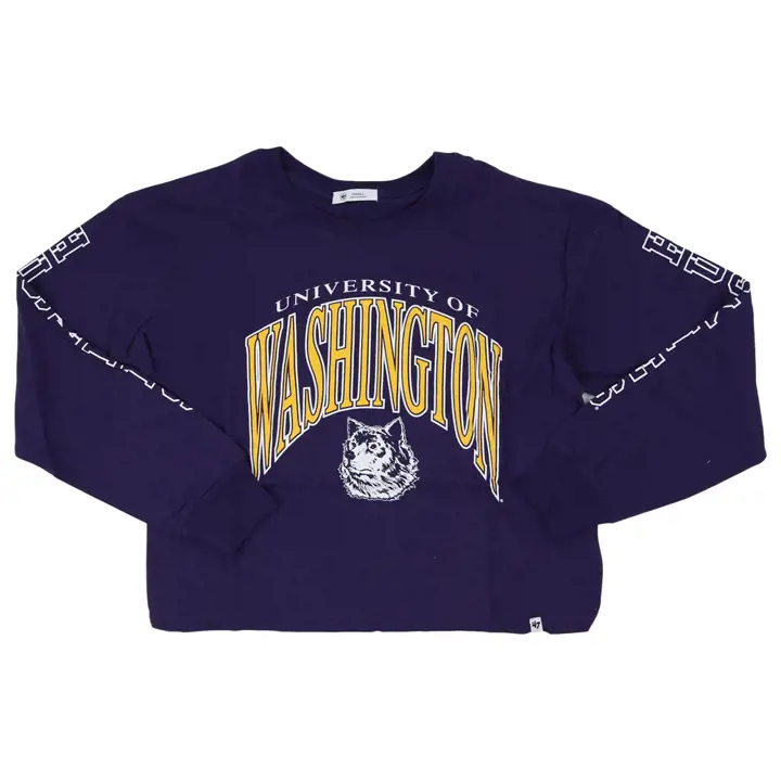 T-shirt Washington Huskies NCAA Parkway court à manches longues PUR
