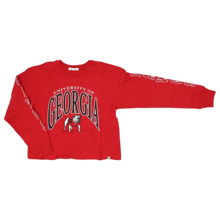 T-shirt court à manches longues Georgia Bulldogs NCAA Parkway ROUGE