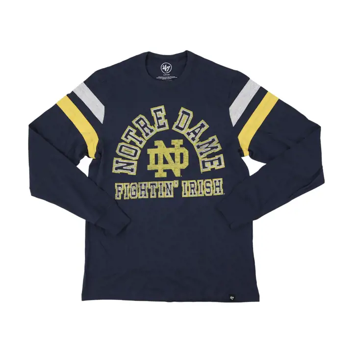 Notre Dame Fighting Irish NCAA Irving LS T-Shirt 22 NAVY