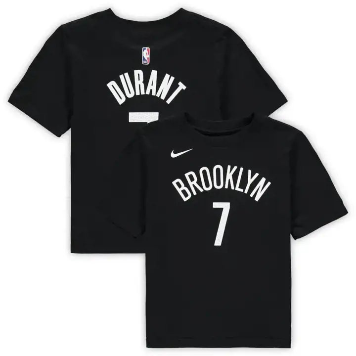 T-shirt Réplique N&N Enfant B Nets Kevin Durant N Noir