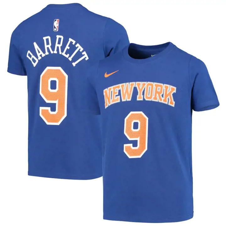 T-shirt NBA enfant réplique N&N Knicks RJ Barrett BLEU