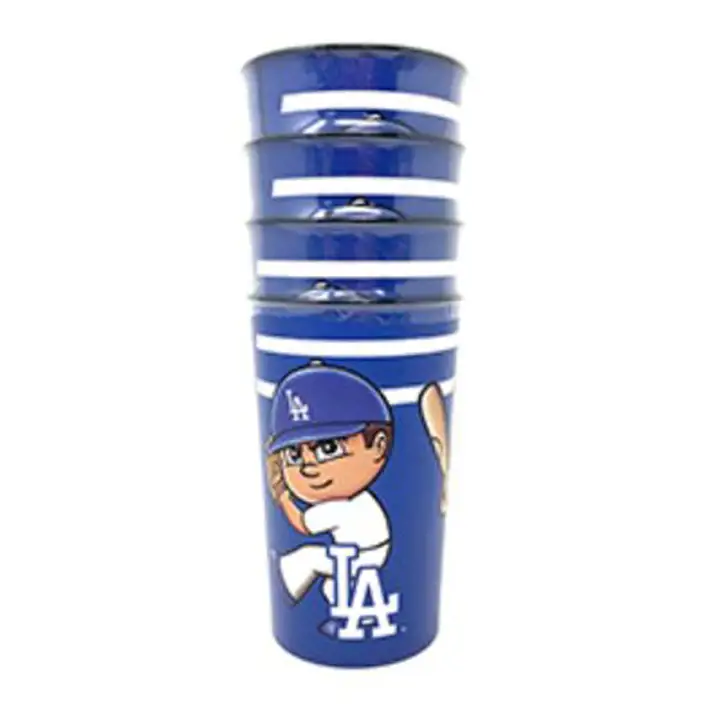 Lot de 4 gobelets de fête Los Angeles Dodgers