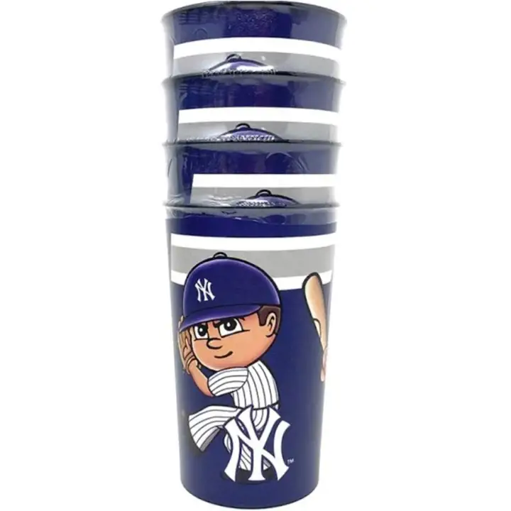 Lot de 4 gobelets de fête des Yankees de New York