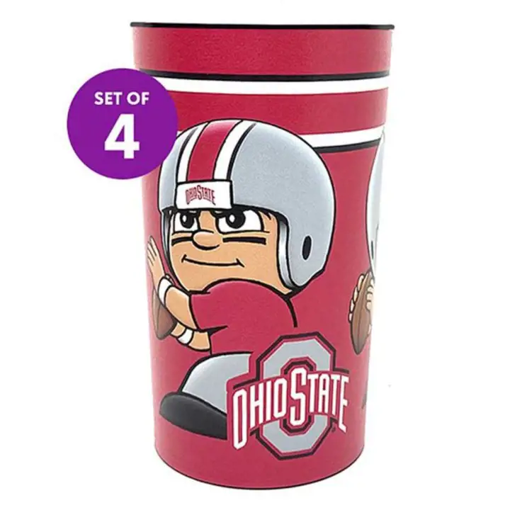 Lot de 4 gobelets Ohio State Buckeyes