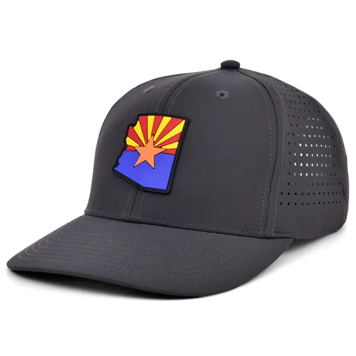 Écusson en caoutchouc ARIZONA Drapeau de l'État REMPLISSAGE Anthracite