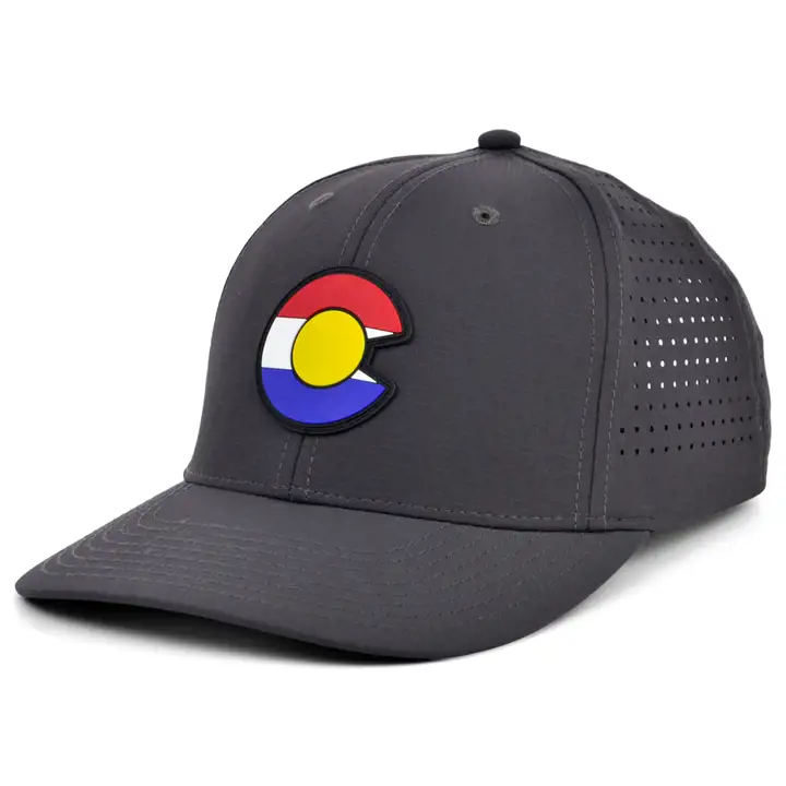 COLORADO RUBBER PATCH DRAPEAU DE L'ÉTAT REMPLISSAGE Charbon de bois