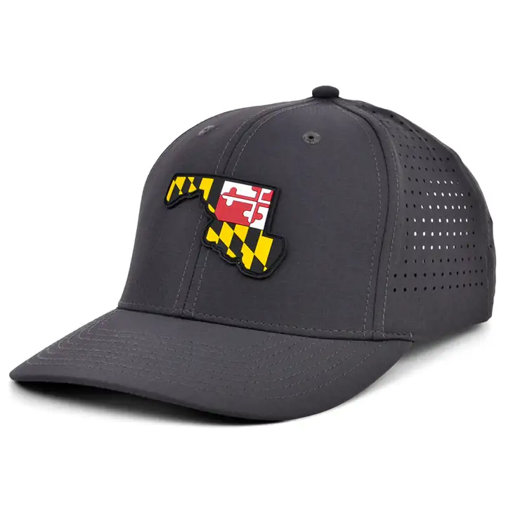 MARYLAND RUBBER PATCH DRAPEAU DE L'ÉTAT REMPLI Gris anthracite
