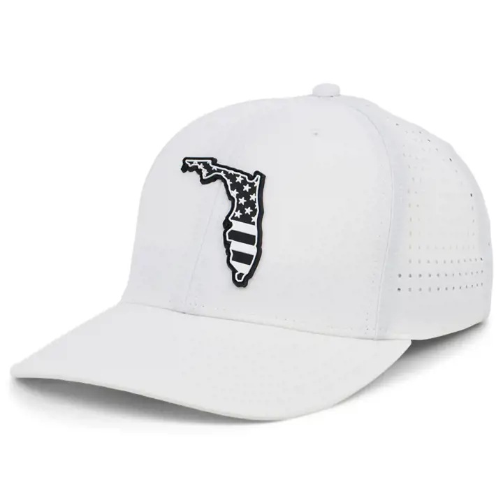 ECUSSON CAOUTCHOUC FLORIDE DRAPEAU USA FOND BLC