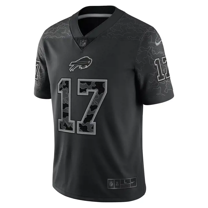 Maillot Buffalo Bills NFL Reflective Limited Josh Allen noir