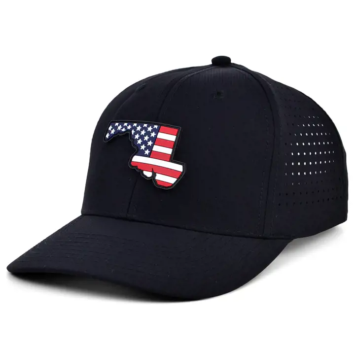 MARYLAND RUBBER PATCH DRAPEAU USA REMPLI noir