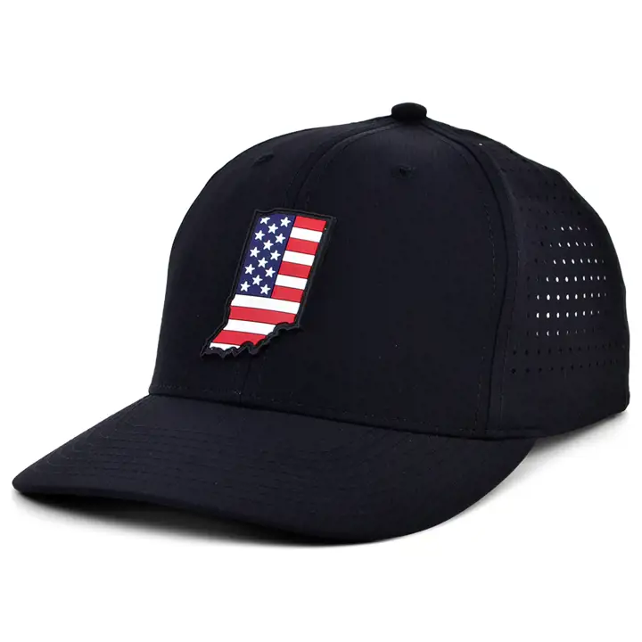 INDIANA RUBBER PATCH DRAPEAU USA REMPLISSAGE noir