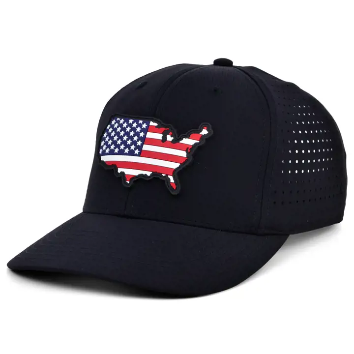 États-Unis d'Amérique ÉCUSSON CAOUTCHOUC DRAPEAU AMÉRICAIN FOND NOIR