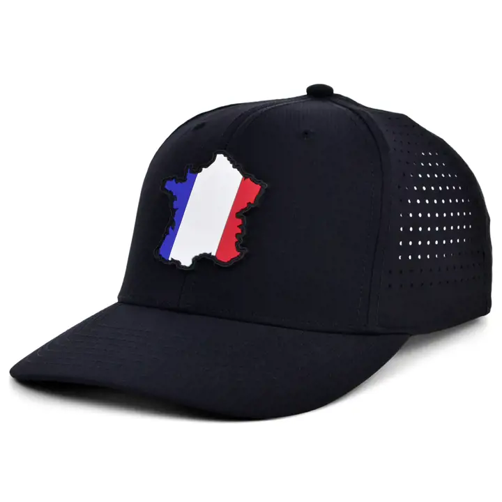 ÉCUSSON CAOUTCHOUC FRANCE DRAPEAU FRANÇAIS REMPLISSAGE noir