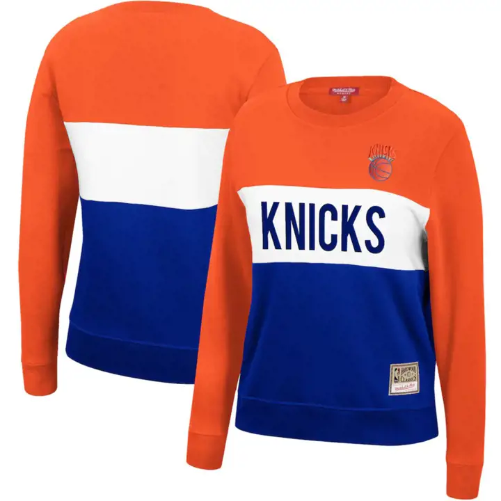 New York Knicks NBA Femme Color Block Crew 2.0 Knicks Bleu