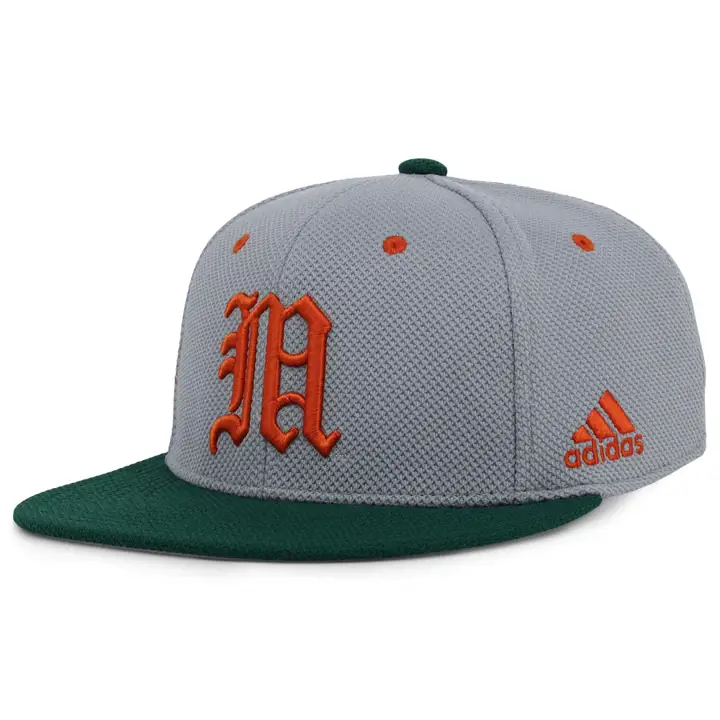 Miami Hurricanes NCAA AD OF Ajusté gris/vert