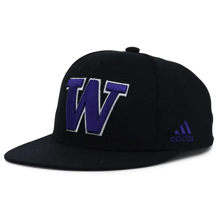 Casquette ajustée noire des Huskies de Washington NCAA AD OF
