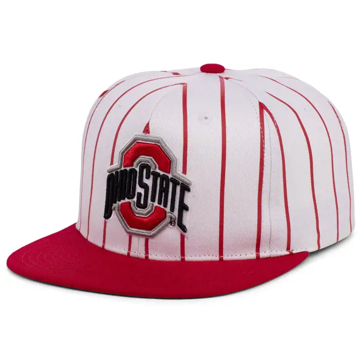 Ohio State Buckeyes NCAA Pinstripe Snap blanc/rouge