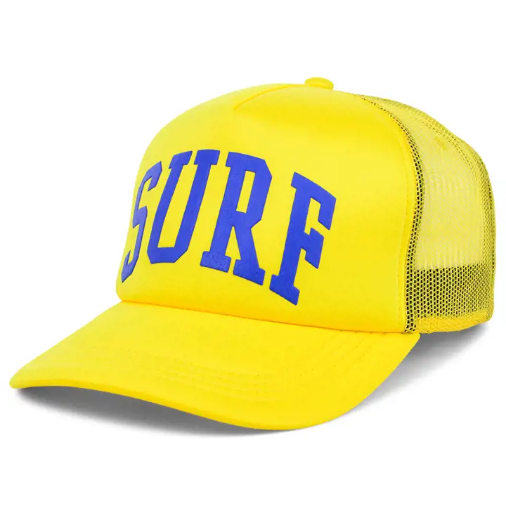 Ordinary Crowns Pop Culture Casquette de camionneur en mousse Surf JAUNE FLUO/BLEU ROYAL