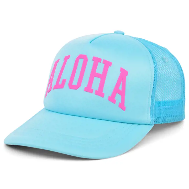 Casquette Aloha en mousse "Ordinary Crowns Pop Culture" (turquoise/rose)