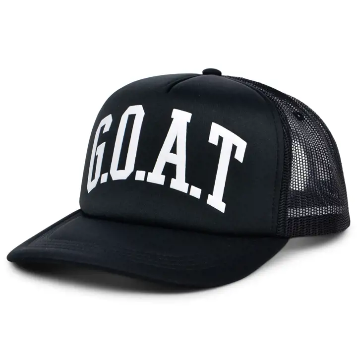 Casquette trucker en mousse BLK/WHT G.O.A.T. culture pop Ordinary Crowns