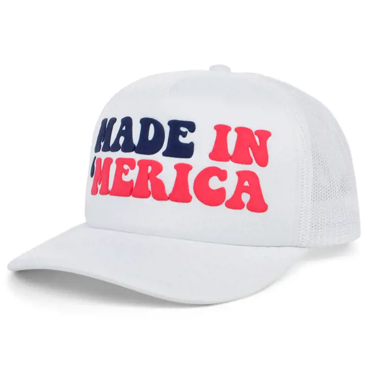 Casquette de camionneur en mousse Ordinary Crowns Pop Culture Made in Merica BLANC/