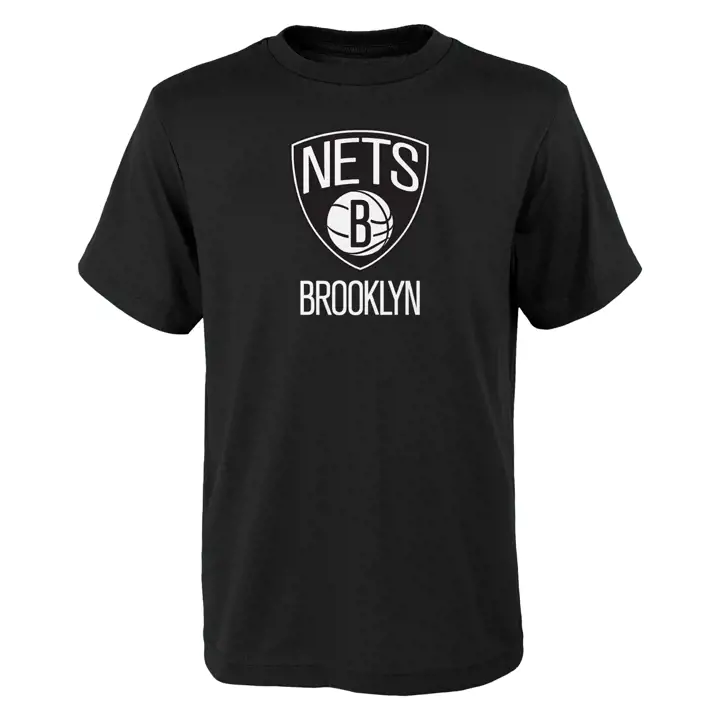 T-shirt noir Brooklyn Nets NBA Youth Primary Logo