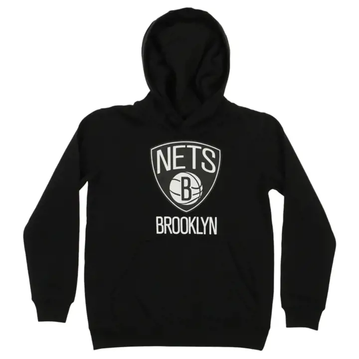 Sweat-shirt noir Brooklyn Nets NBA pour jeune avec logo principal