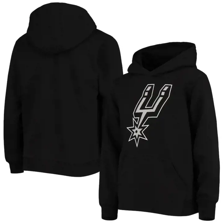 San Antonio Spurs NBA Sweat-shirt à capuche pour jeune avec logo principal blk