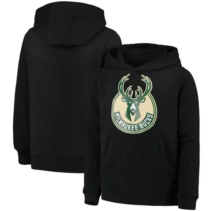 Milwaukee Bucks NBA Jeunes Sweat-shirt à logo principal noir