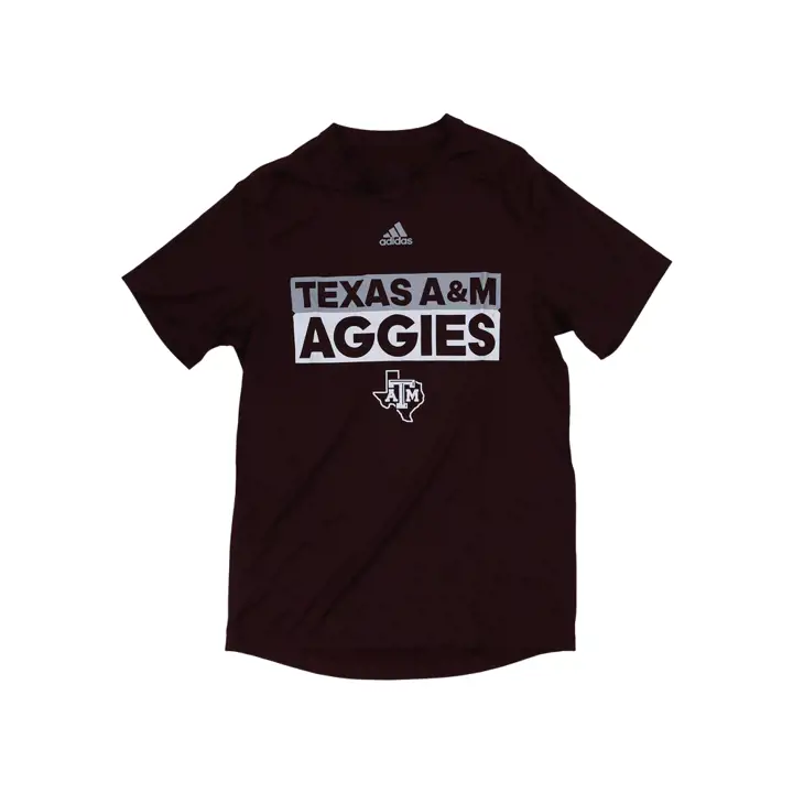 T-shirt créateur de boîtes NCAA Adi des Aggies de Texas A&M MAR