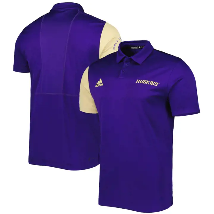 Washington Huskies Polo d'entraînement NCAA Stadium (mauve/or)
