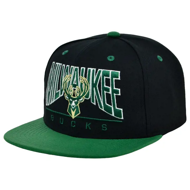 Casquette Milwaukee Bucks NBA City Arch Snapback noir/vert fon./vert