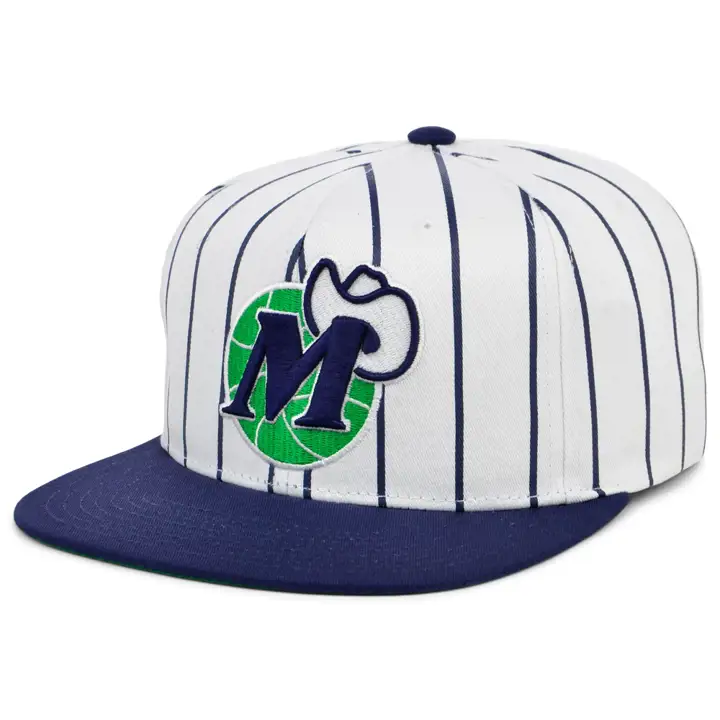 Casquette snapback Dallas Mavericks NBA King Pinstripe blc/bleu/vert HW