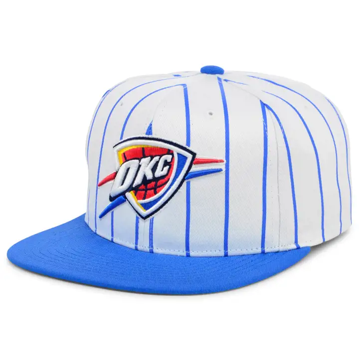 Casquette snapback Oklahoma City Thunder NBA King Pinstripe blc/bleu/g