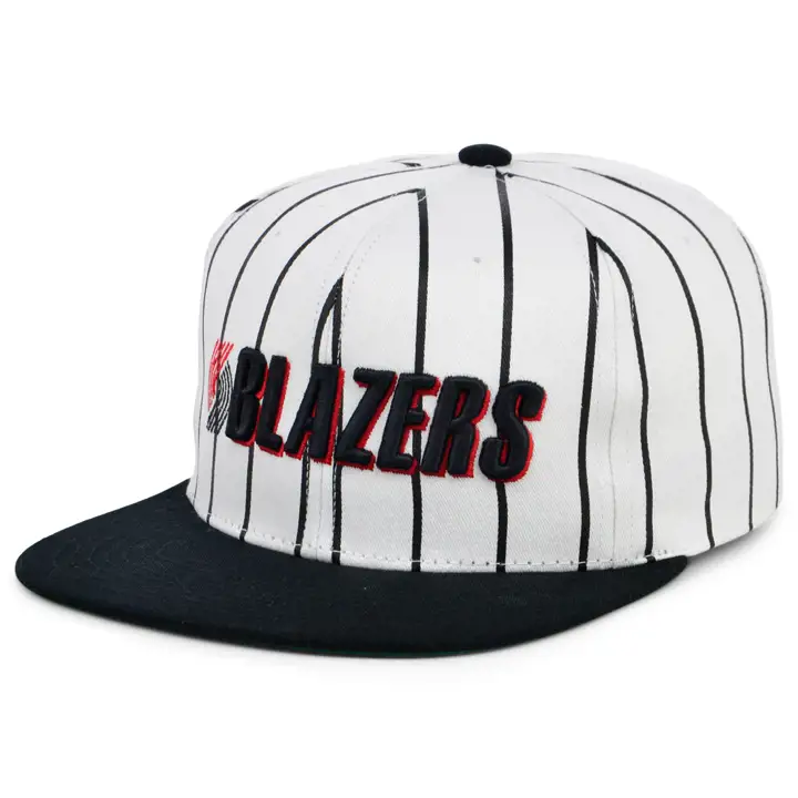 Casquette snapback Portland Trail Blazers NBA King Pinstripe blc/noi/g