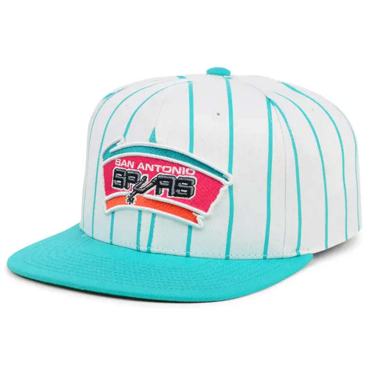San Antonio Spurs NBA King Pinstripe Snapback blc/aqm/vrt H