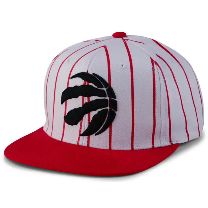 Toronto Raptors NBA King Casquette ajustée à rayures verticales blanc/rouge/vert