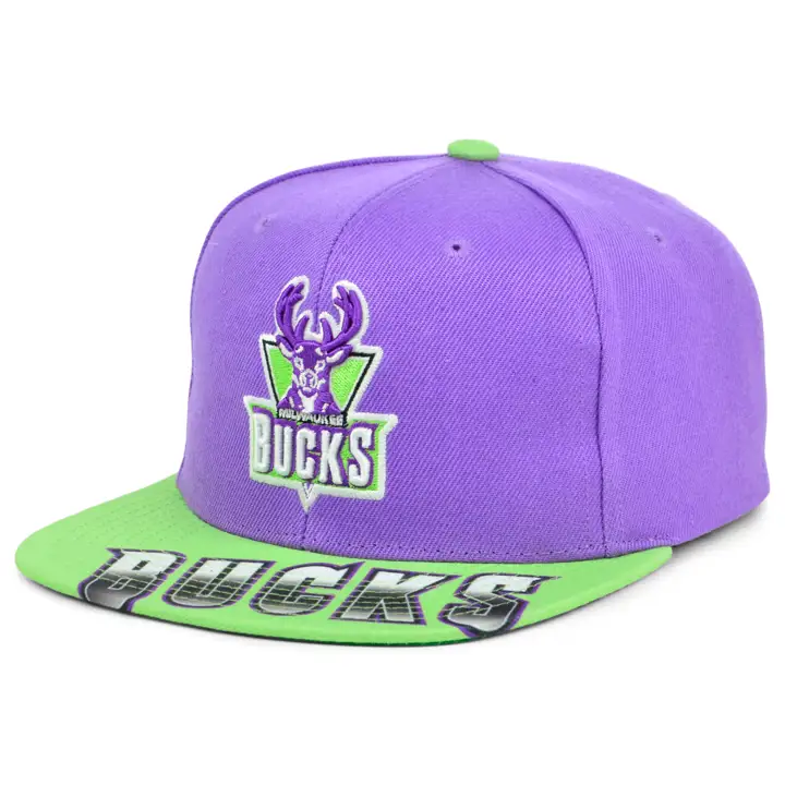 Casquette Snapback Milwaukee Bucks NBA Reload 3.0 pur/lime/vert HWC