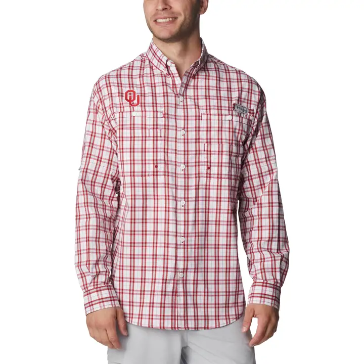 Oklahoma Sooners NCAA Super Tamiami Chemise Manches Longues CRIM