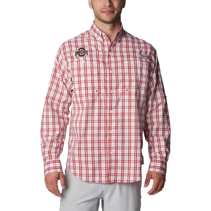 T-shirt à manches longues Ohio State Buckeyes NCAA Super Tamiami ROUGE