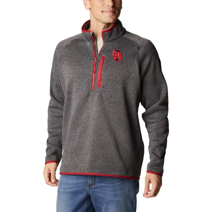 Chandail Oklahoma Sooners NCAA Canyon Point 1/2 Zip GRY