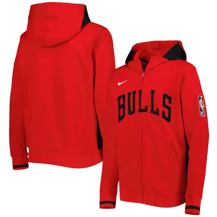 Sweat à capuche zippé enfant NBA Chicago Bulls Showtime FZ Hood 22 Rouge