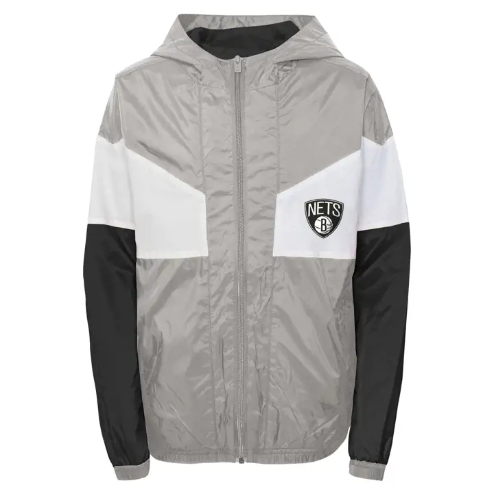 Coupe-vent Brooklyn Nets NBA Youth Pickup Game 22 charbon de bois/