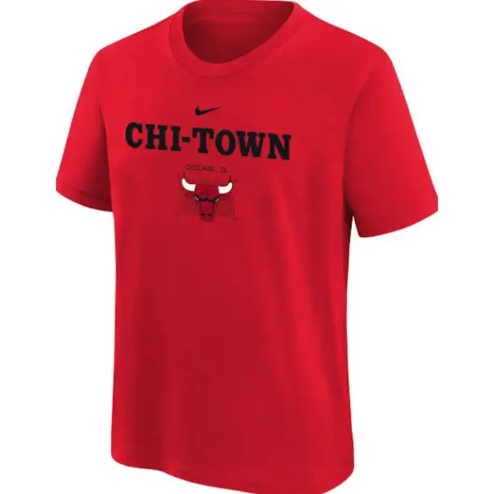 T-shirt enfant essentiel NBA Chicago Bulls ville rouge