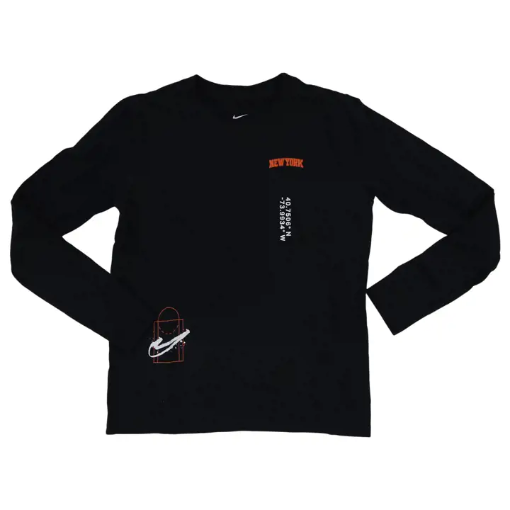 T-shirt à manches longues Max 90 Courtside NBA Youth des New York Knicks