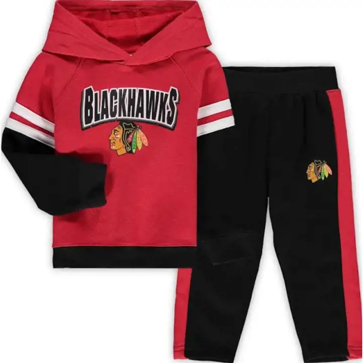 Ensemble à capuche et pantalon Chicago Blackhawks NHL Miracle on Ice pour tout-petits