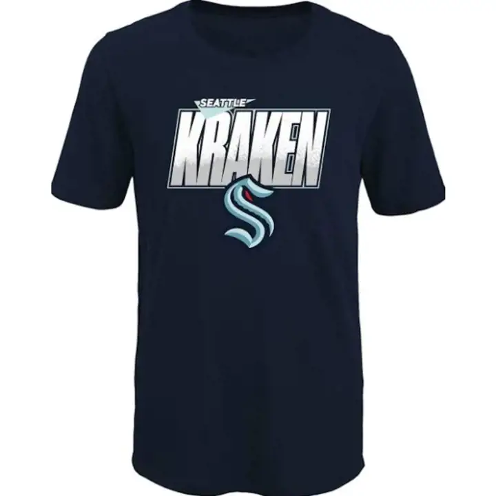 T-shirt Seattle Kraken NHL enfant "Frosty Center" bleu