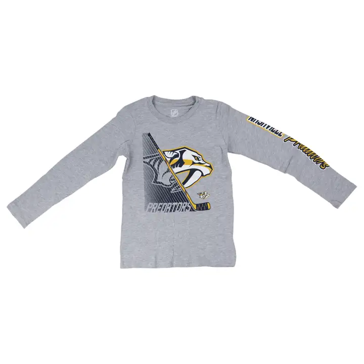 T-shirt à manches longues Nashville Predators NHL Youth Split Speed – gris