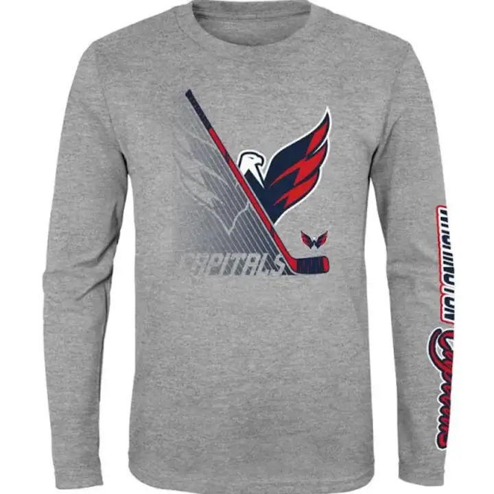 Washington Capitals NHL Youth Split Speed L/S T-Shirt  gris
